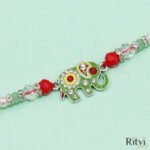 Ritvi Green Rakhi 0109 - Image 3