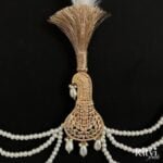 Ritvi Harjeet Gold Finished Pearl AD Kalgi - Image 2