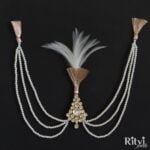 Avinash Gold Finished Pearl Kundan Kalgi 0357