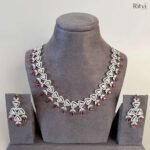 Prism AD Silver Necklace Set