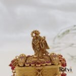 Anvi Temple Sindoor Dabi Gold Ruby - Image 2