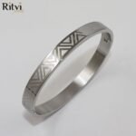 Arvind Band Bracelet For Men Silver