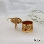 Hiral Temple Gold Sindoor Dabi Ruby - Image 3