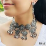 Kajol Oxidised Necklace Set - Image 2
