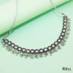 Mansi Silver Oxidised Necklace Set