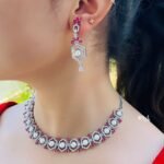Mihika Ruby Designer Necklace Set - Image 2