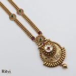 Ritvi Anusha Kundan Long Necklace Set - Image 2