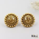 Ritvi Ganesh Temple Gold Studs