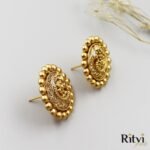 Ritvi Ganesh Temple Gold Studs - Image 2