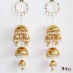 Ritvi Gold Plated Heavy Bridal Layered Kalira