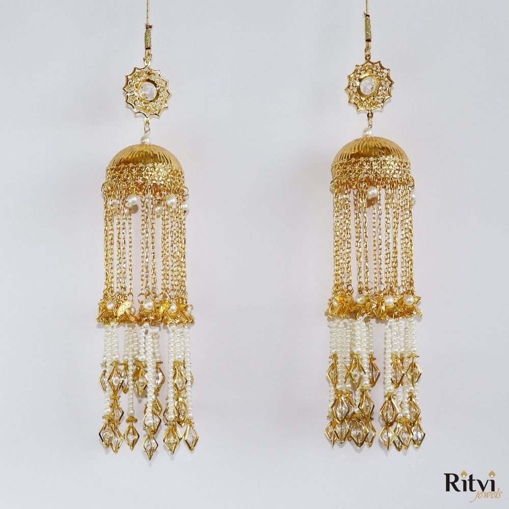 Ritvi-Gold-Plated-White-Pearl-Bridal-Kalira-2.jpg Ritvi Gold Plated Wedding Bridal Kalira - Image 1
