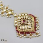 Ritvi Shikha Kundan Maang Tikka (Ruby) - Image 2