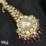 Shubh Gold Finished Ruby Kundan Kalgi - Image 2