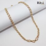 Ritvi Vidhu Handmade Pearl Beads Gold Mala (White) - Image 2