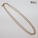 Ritvi Vidhu Handmade Pearl Beads Gold Mala (White) - Image 3