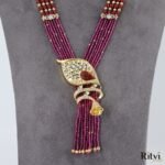 Sheetal Kundan Long Necklace Set - Ruby - Image 2