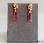 Sheetal Kundan Long Necklace Set - Ruby - Image 3