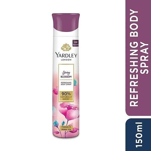 Yardley-London-Spring-Refreshing-Body-Spray-150ml-1.jpg Yardley London Spring Blossom Body Spray For Women (150ml) - Image 1