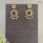 Adhya Kundan Choker Set (Green) - Image 3