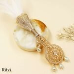 Bhavesh Gold Finished Pearl AD Kalgi - Image 3