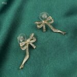 Bow Gold Fashion Earrings - Image 2
