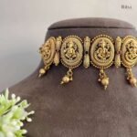 Damini Choker Temple Necklace Set - Image 4