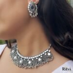 Disha Oxidised Necklace Set - Image 2