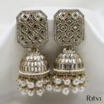 Kashvi Mirror work Jhumka Earrings