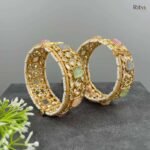 Naira Multicolor Kundan Bangles (Size 2.6) - Image 2