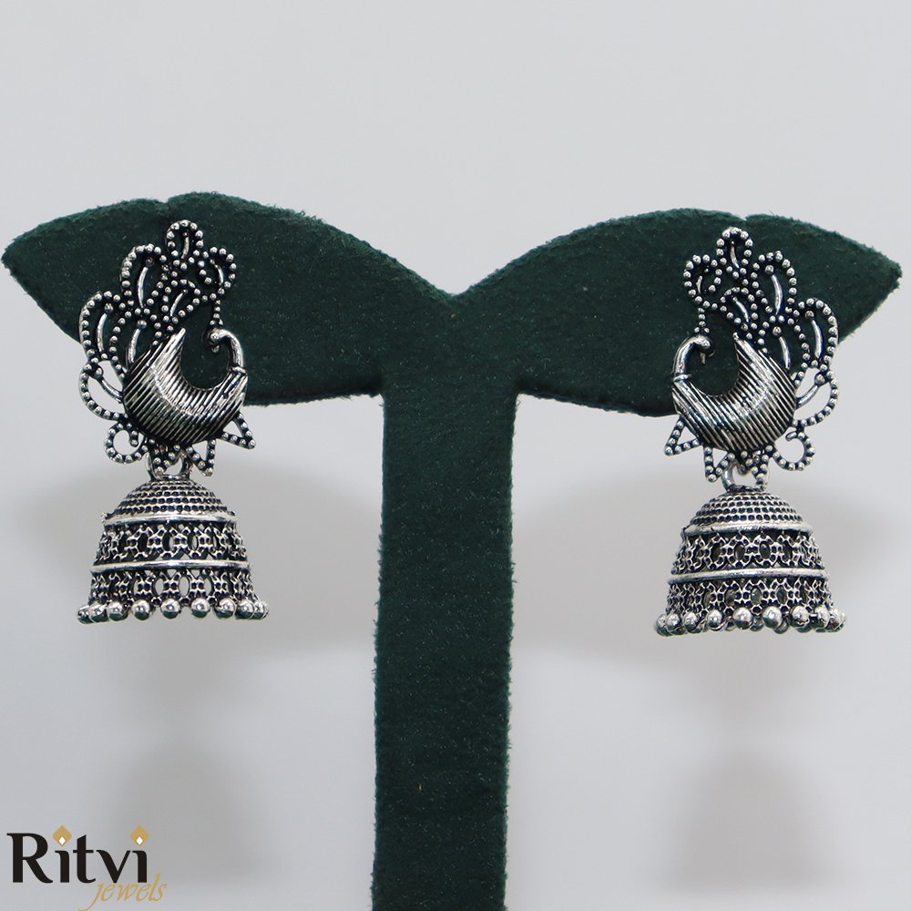 Jasli Oxidised Jhumka
