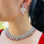 Prism AD Silver Necklace Set - Image 2