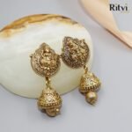 Ritvi Drishya Gold Temple Jhumka - Image 2