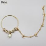 Ritvi Jhanvi Kundan Nose Ring/Nath - Image 2