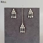 Tanisha Mirror Oxidised Necklace Set - Image 3