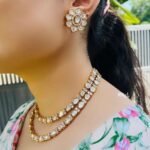 Vinaya Double Layered Necklace Set - Image 2