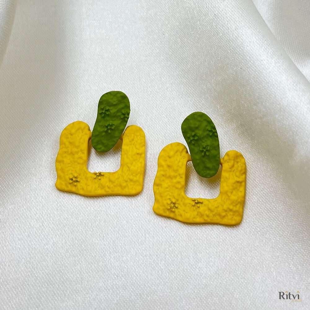 yellow-ferry-3.jpg Yellow Ferry Fashion Earrings - Image 1