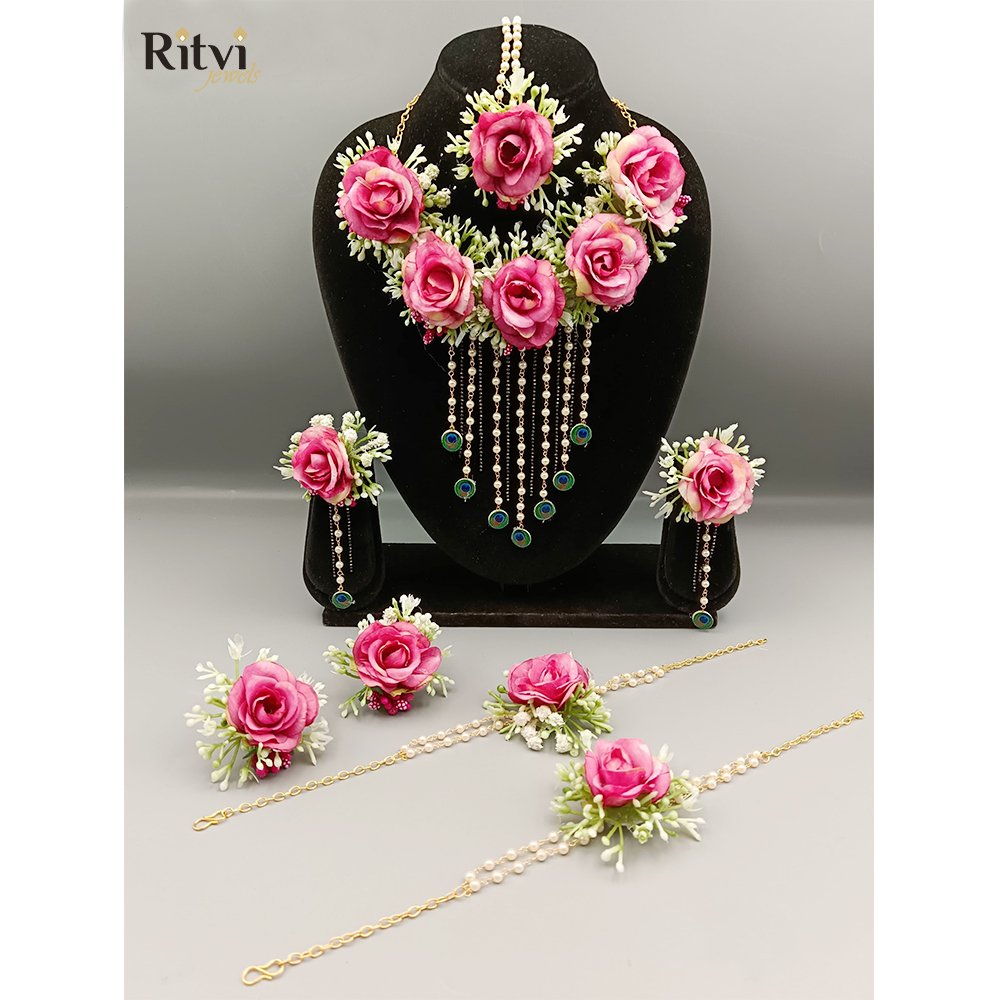Inaya flower jewellery set