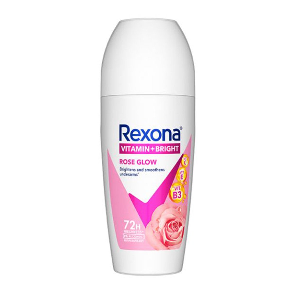 Rexona Vitamin+ Bright Rose Glow Deodorant Roll On (45ml)