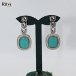 Navya Earrings- Sea green