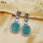 Navya Earrings- Sea green
