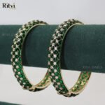 Green lakh AD bangles
