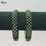 Green lakh AD bangles