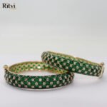 Green lakh AD bangles