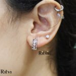 Dhavni Silver Hoop Earrings