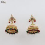 Mehfil Multicolor Jadau Jhumka 