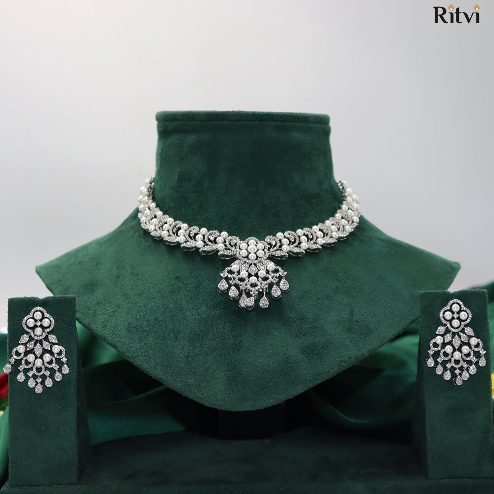 Sitara Pearl AD Bridal Set