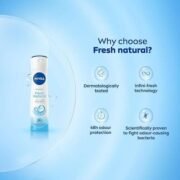 Nivea Women Deodorant, Fresh Natural, Long Lasting Freshness & 48h Protection-150ml - Image 5