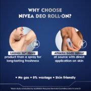 Nivea Men Silver Protect 48h Protection Deodorant Roll On (50ml) - Image 2