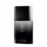 Azzaro Pour Homme Night Time Eau de Toilette for Men in a sleek black gradient glass bottle with a modern black cap.