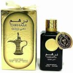 Ard Al Zaafaran Dirham Gold Eau de Parfum 100ml in a luxurious black bottle with gold accents